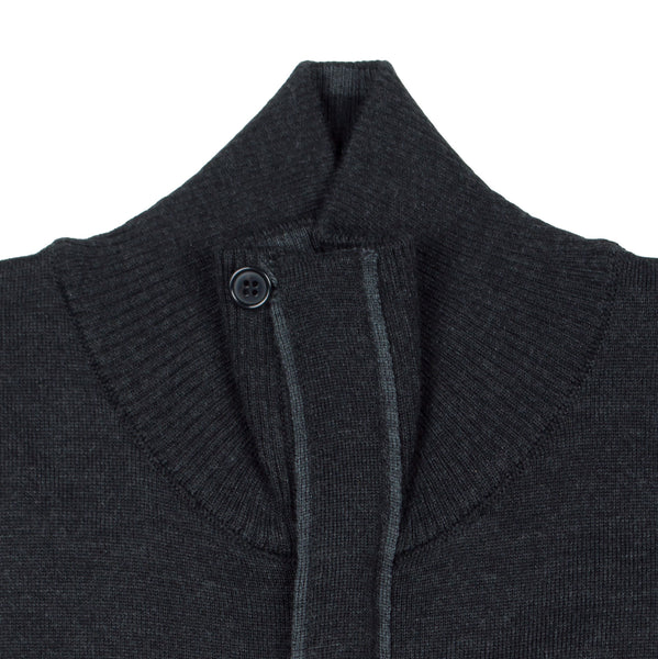 Zip Knit Cardigan - Dark Grey