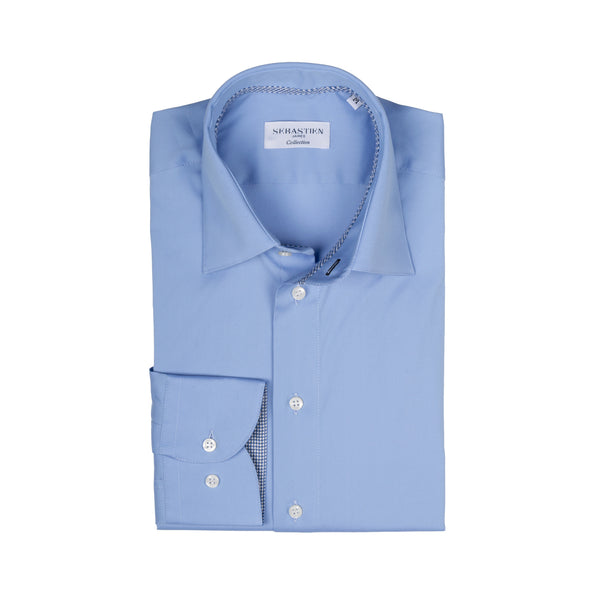 Gary Performance Stretch Shirt - Sky Blue