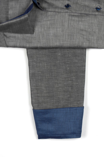 Gary Shirt Cotton Linen - Dark Grey