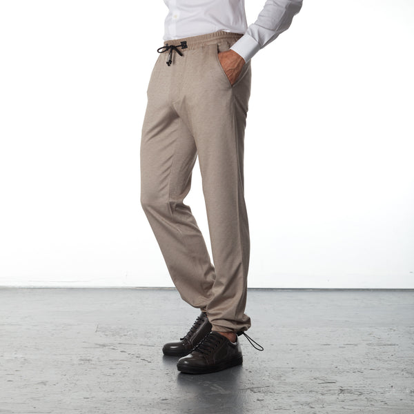 Jogger Pants Cotton - Beige – SEBASTIEN JAMES