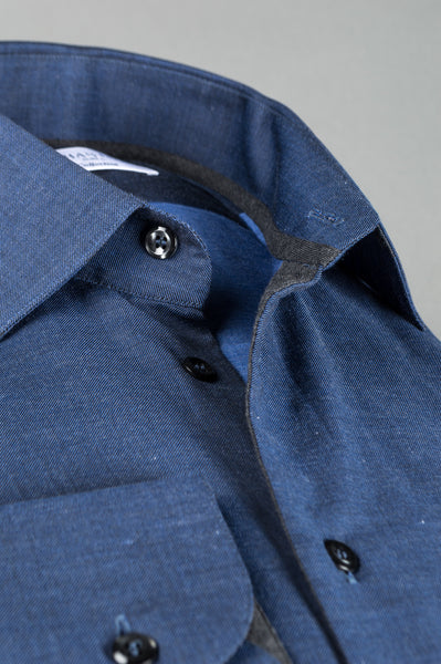 Gary Cotton Shirt - Bold Navy