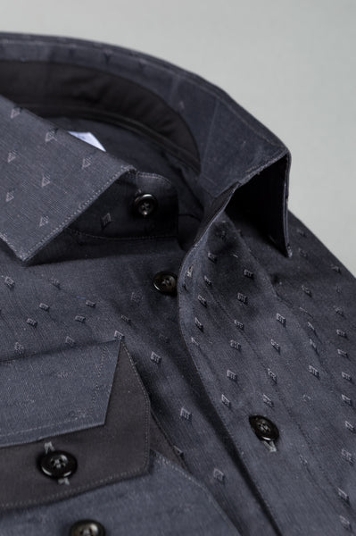 James Cotton Shirt - Grey Rhombus