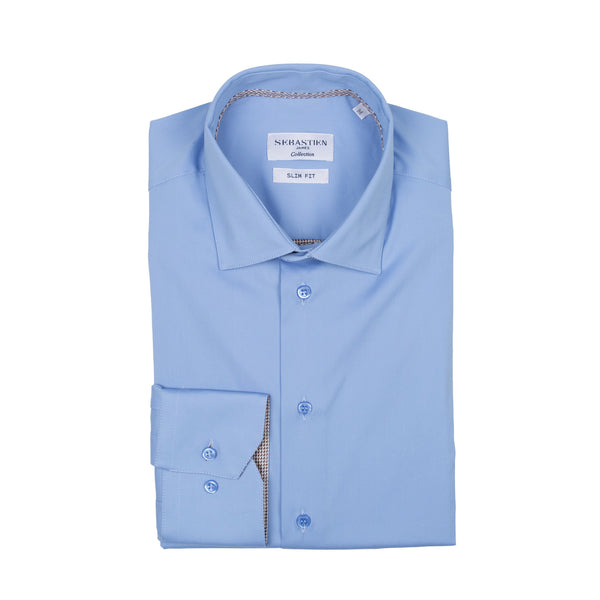 Parker Performance Stretch Shirt - Sky Blue