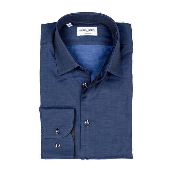 Gary Cotton Shirt - Bold Navy