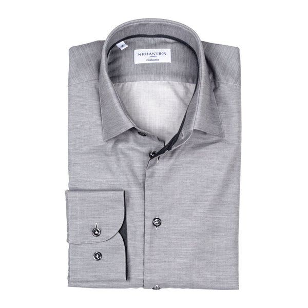 Gary Cotton Shirt - Light Grey