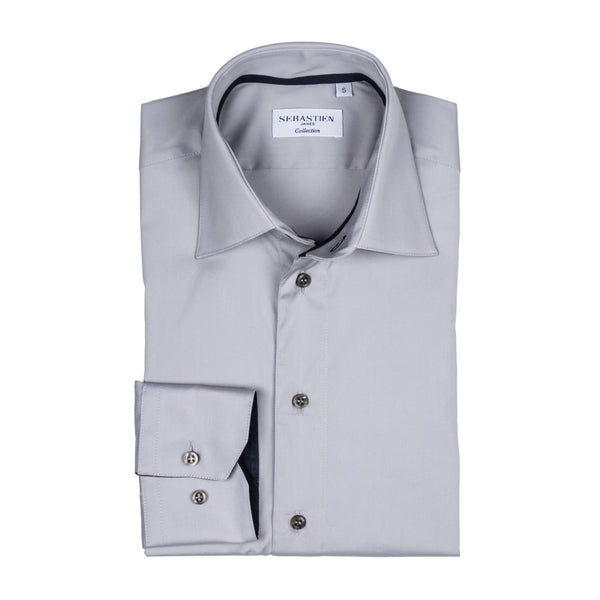 Gary Performance Stretch Shirt - Light Grey