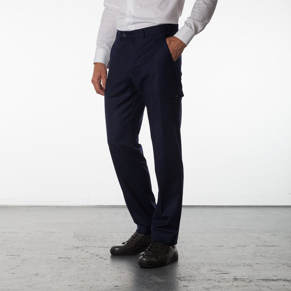 Gary Traveler Pant Wool Ink - Blue