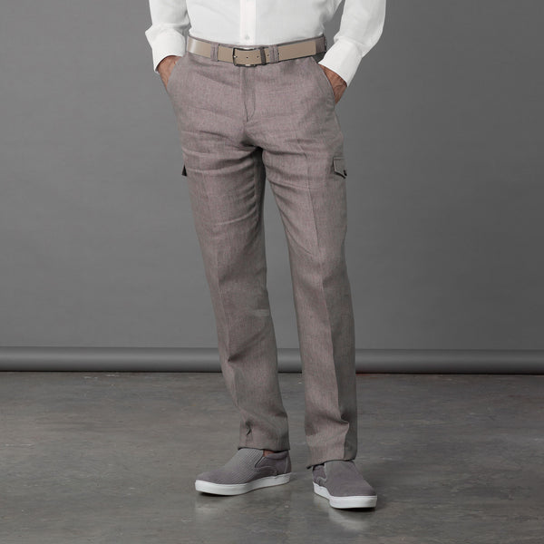 Gary Traveler Pant Linen - Light Beige