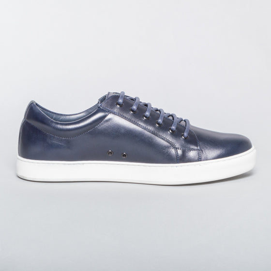 Leather Sneaker Navy - Blue