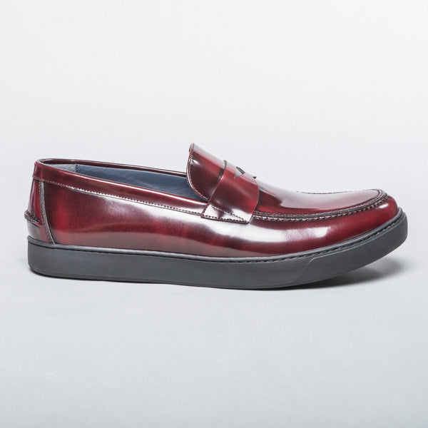 Patent Leather Loafer - Burgundy