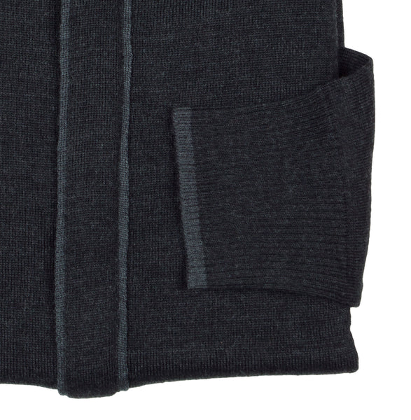 Zip Knit Cardigan - Dark Grey