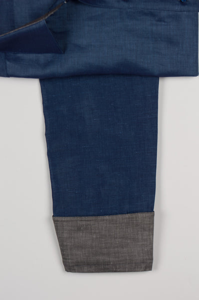 Gary Shirt Cotton Linen - Blue