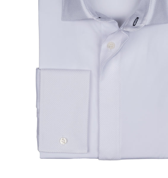 Hidden Placket Standard Fit Shirt - White