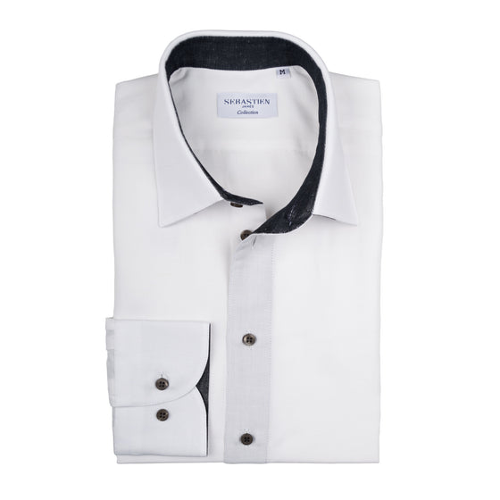 Gary Shirt Cotton Linen - White